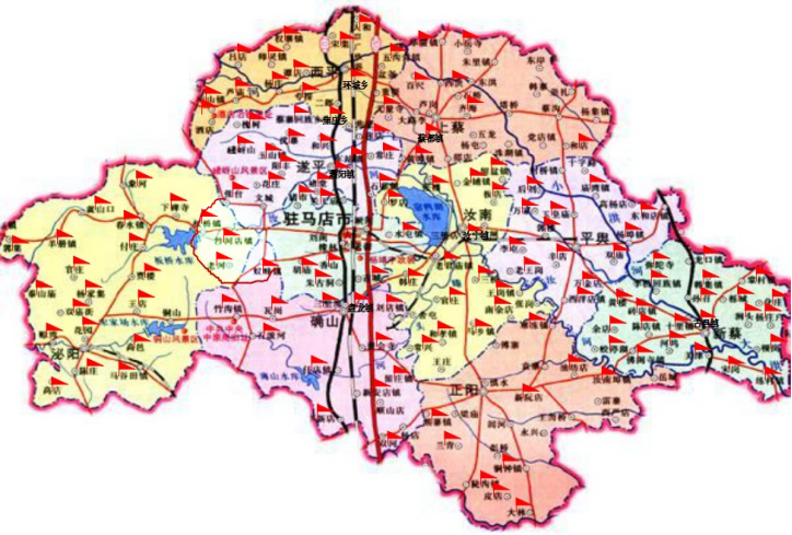百尺乡,西洪乡,齐海乡,和店乡,黄埠镇,华陂乡 9 驿城区 古城乡,水屯镇